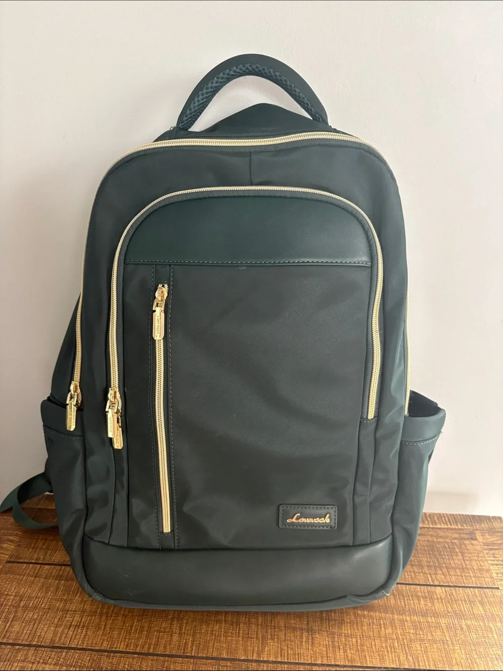 Lovevook Women’s Green Backpack with Gold Hardware